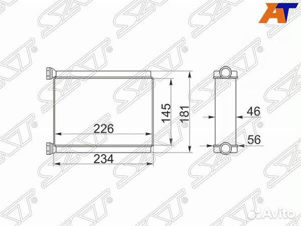 Радиатор отопителя салона toyota land cruiser 100