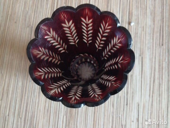 Вазочка стекло цветное