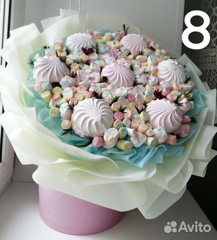 Вкусные букеты из зефира