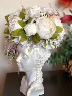 Композиция в гипсовом кашпо