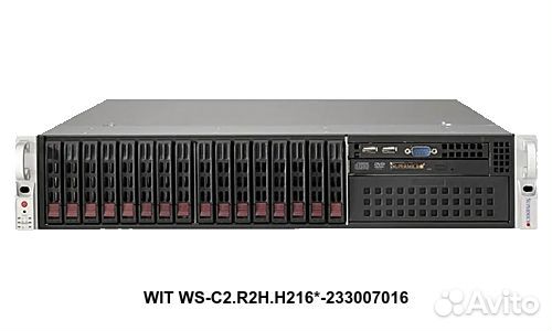 Сервер Supermicro WIT WS-C2.R2H.H216-233007016