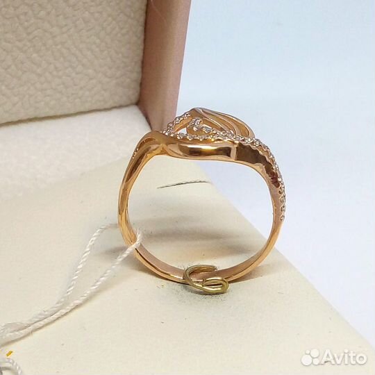 Кольцо / размер 17,5 / 2,47г / Золото585 / фианиты круглые