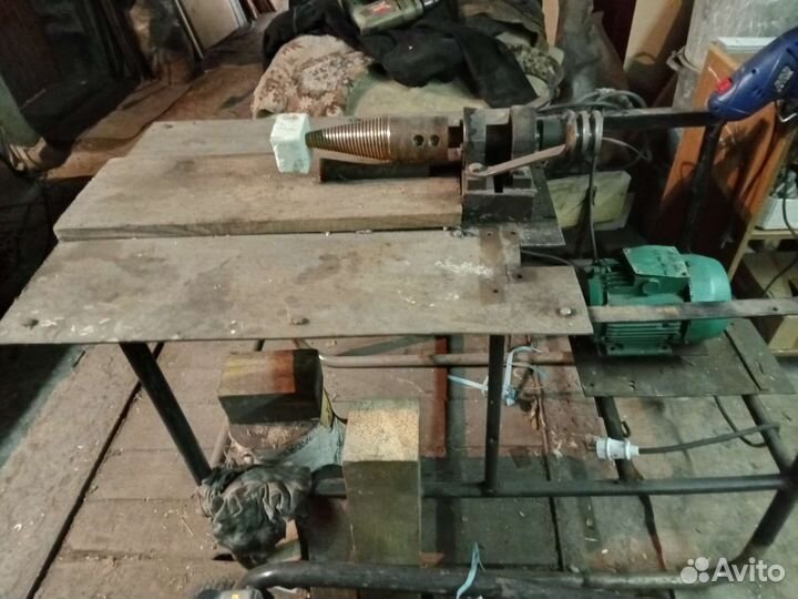 Дровокол с конусом и электромотором