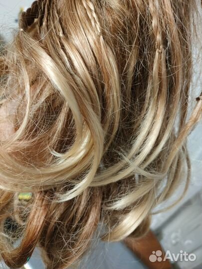 Шиньон на крабике (светлый и темный махагон)