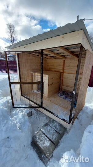 Вольер для собаки с будкой
