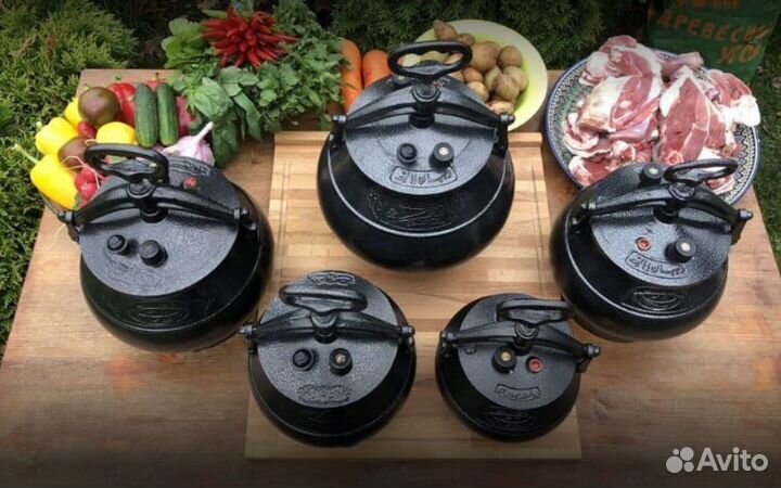 Афганский черный казан на 10л