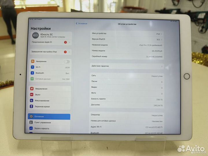 iPad Pro 12.9 256GB (юность)