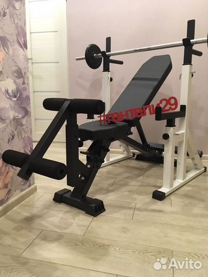 Стойки со скамьей и штангой