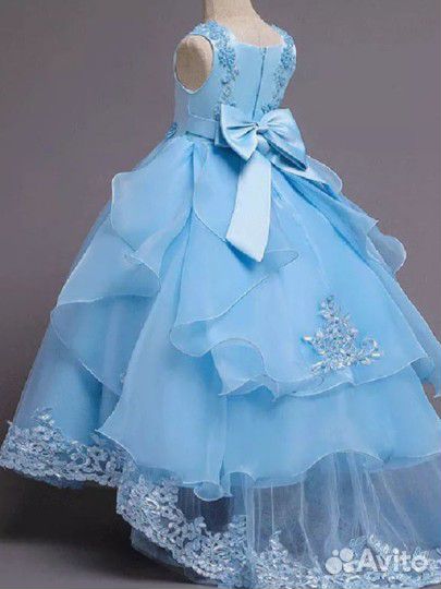 Пышное платье для девочки длинное на выпускной