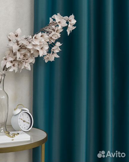 Комплект портьер блэкаут Марсель Морской шторы