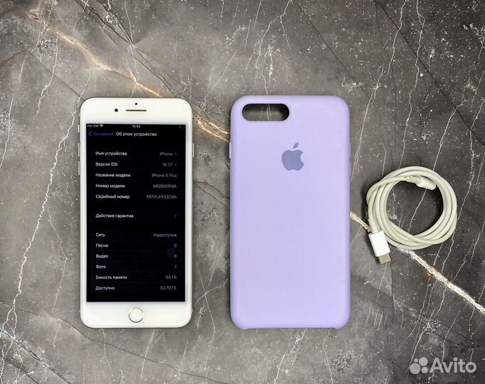 iPhone 8 Plus 64Gb Silver (100 акб, sim)