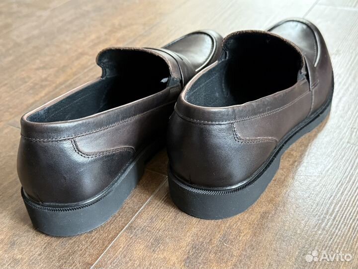 Лоферы мужские кожаные натуральные коричневые