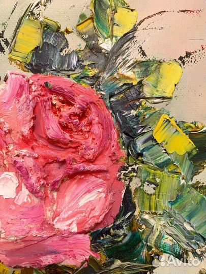 «Букет роз» картина масло холст