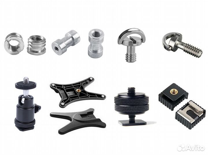 Крепления переходники для вспышек и штативов