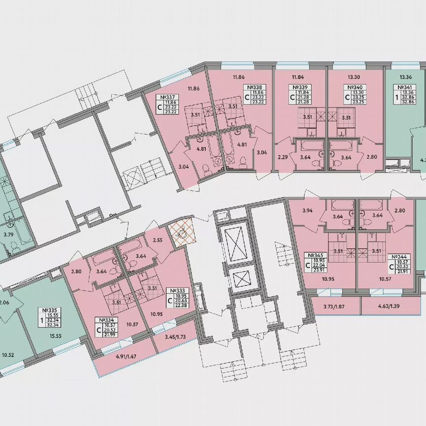 1-к. квартира, 32,2 м², 1/12 эт.