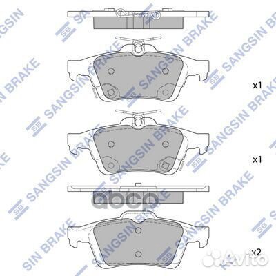 Колодки тормозные ford focus II/III/mazda 3/OPE