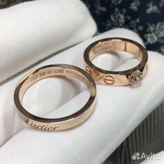 Обручальные кольца Cartier из розового золота