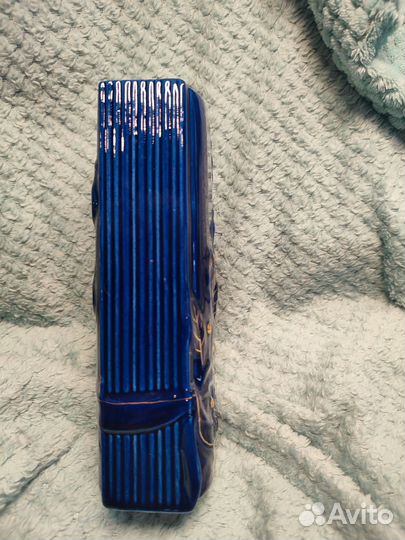 Ваза фарфоровая СССР, кобальт, Бронница