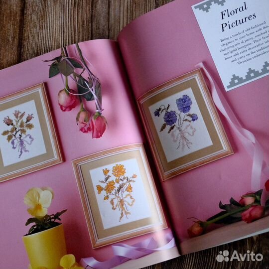 Victorian Fans & Posies in Cross Stitch