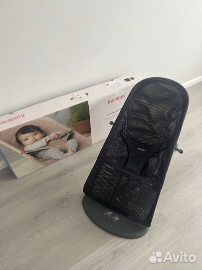 Шезлонг babybjorn air mesh антрацитовый