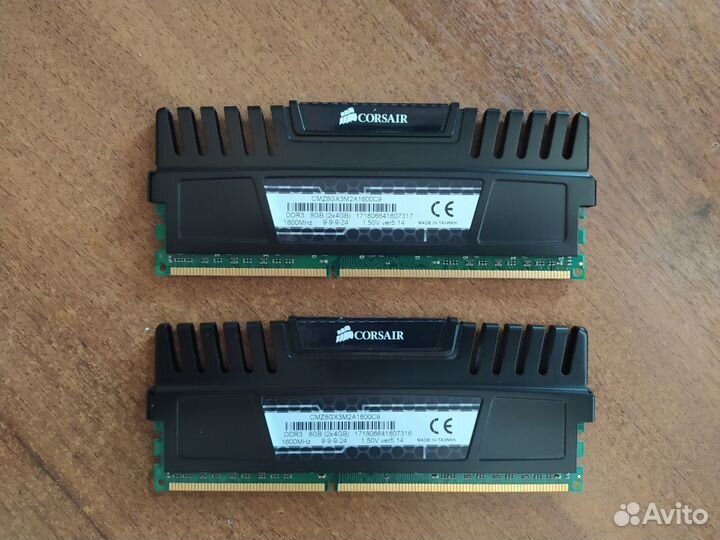 Corsair Vengeance 8GB DDR3 2x4GB 1600 Mhz 8гб ддр3