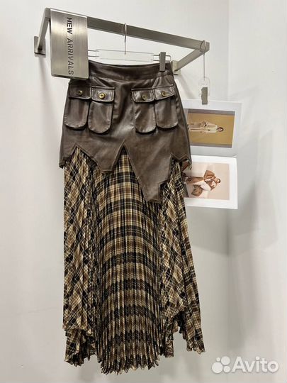 Комбинированная юбка длинная