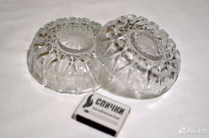 Пепельницы-розетки (штампованный хрусталь)