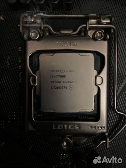 Комлект i7 7700k + мат. плата Asus strix z270f