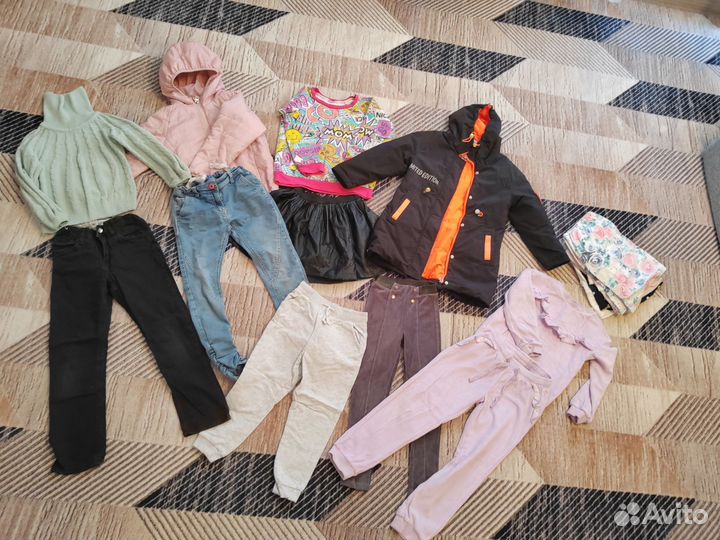 Детские вещи на девочку пакетом. Рост от 116-128