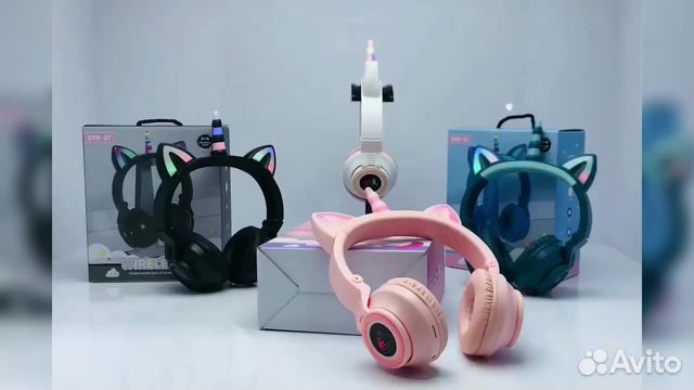 Детские наушники STN27 / светящиеся единорог