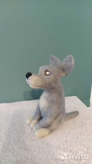 Волк игрушка ручной работы, из шерсти