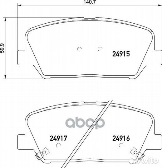 Колодки тормозные дисковые перед NP6047 NIS