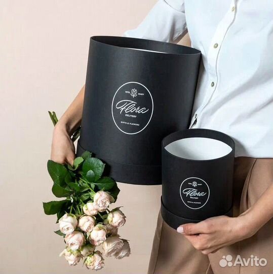 Шляпная коробка на заказ с лого