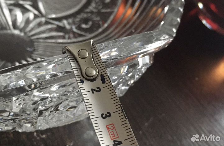 Хрустальная ваза (салатник) большая тяжёлая