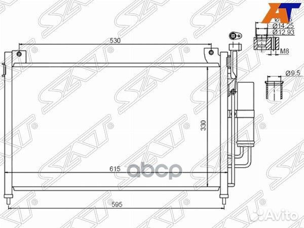 Радиатор кондиционера Mazda Demio 07-14 / Mazda