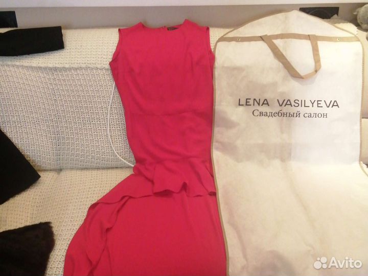 Вечернее платье 42 44 красное