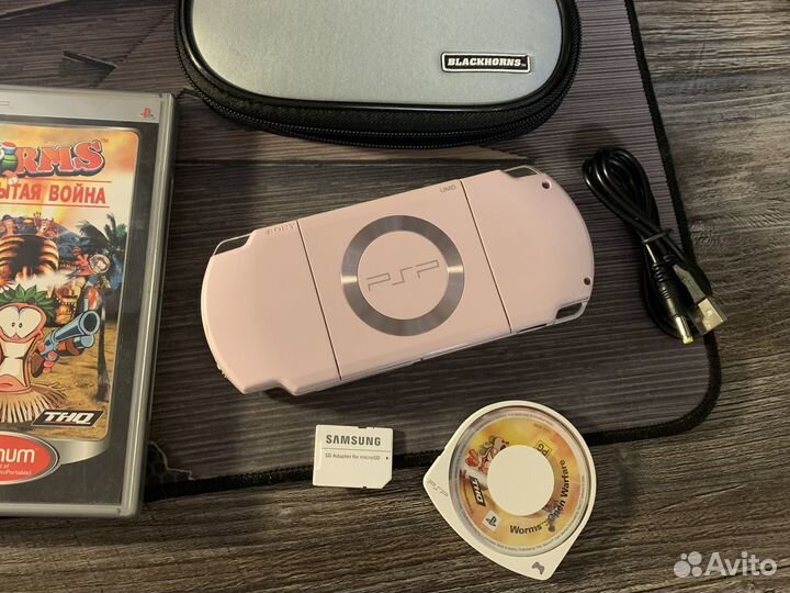 Sony PSP 2006 Rose Pink 64gb 400+ игр (комплектом)