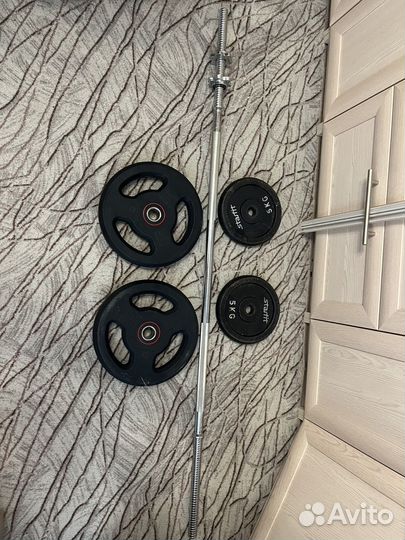 Гриф с блинами