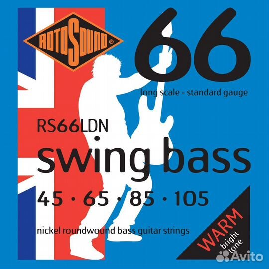 Струны Rotosound RS66LDN bass strings nickel