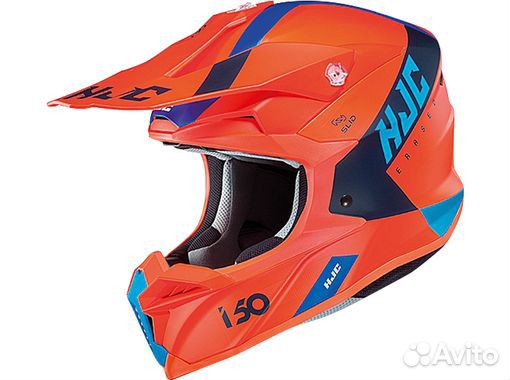 Шлем HJC I50 Erased (Оранжевый/Синий, M)