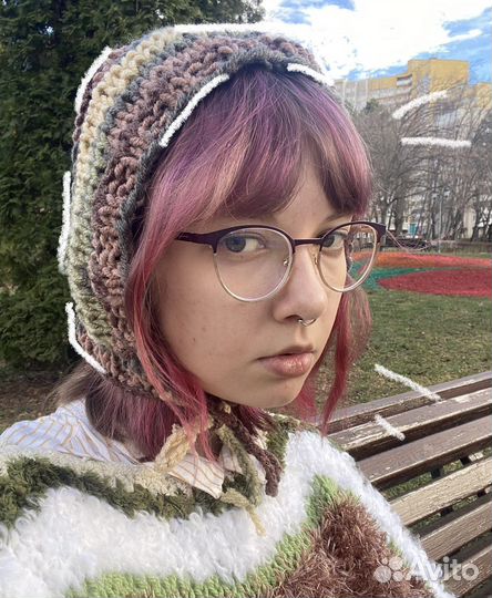 Чепчик вязанный женский ручная работа