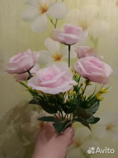 Искусственные цветы, розы букет