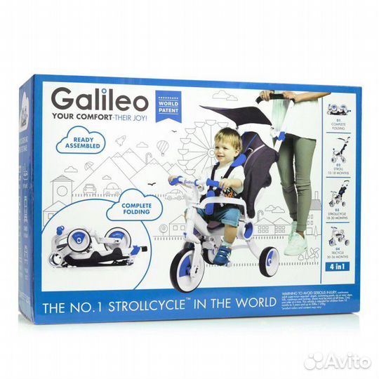 Новый велосипед-коляска 4 в 1 “galileo“ торг