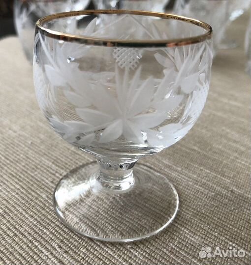 Хрустальный набор 24 предмета рюмки и фужеры