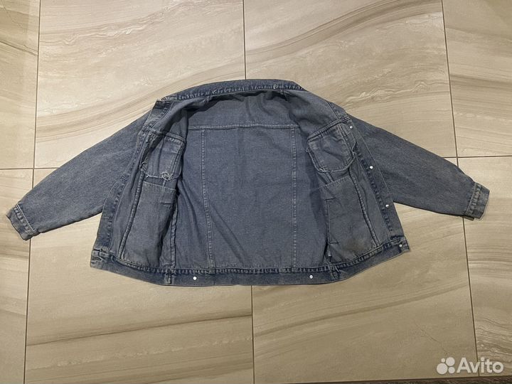 Детская джинсовка с капюшоном 146-152