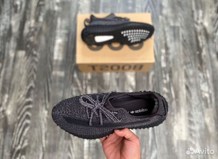 Adidas Yeezy Boost 350 Черные рефлектив