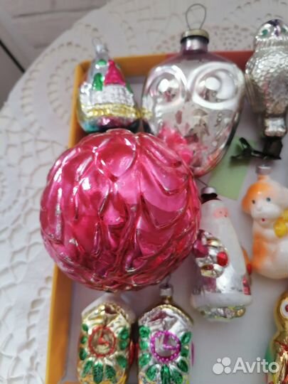 Елочные игрушки времен СССР 50-х годов выпуска
