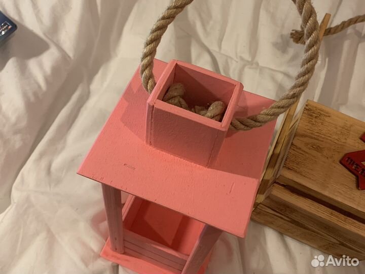 Деревянная декоративная корзинка