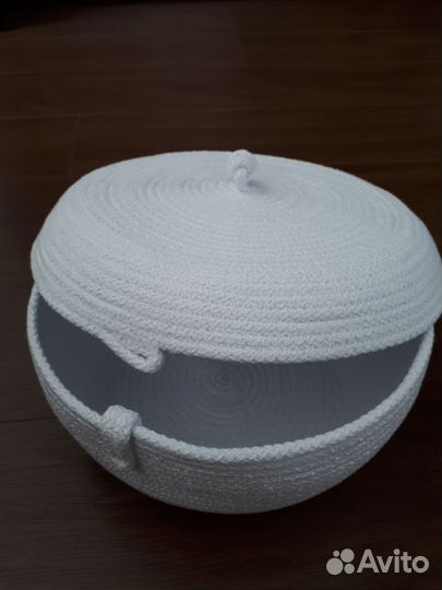 Корзина из хлопкового шнура