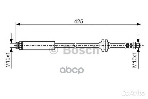 Шланг тормозной opel corsa D 425мм пер. 1987476